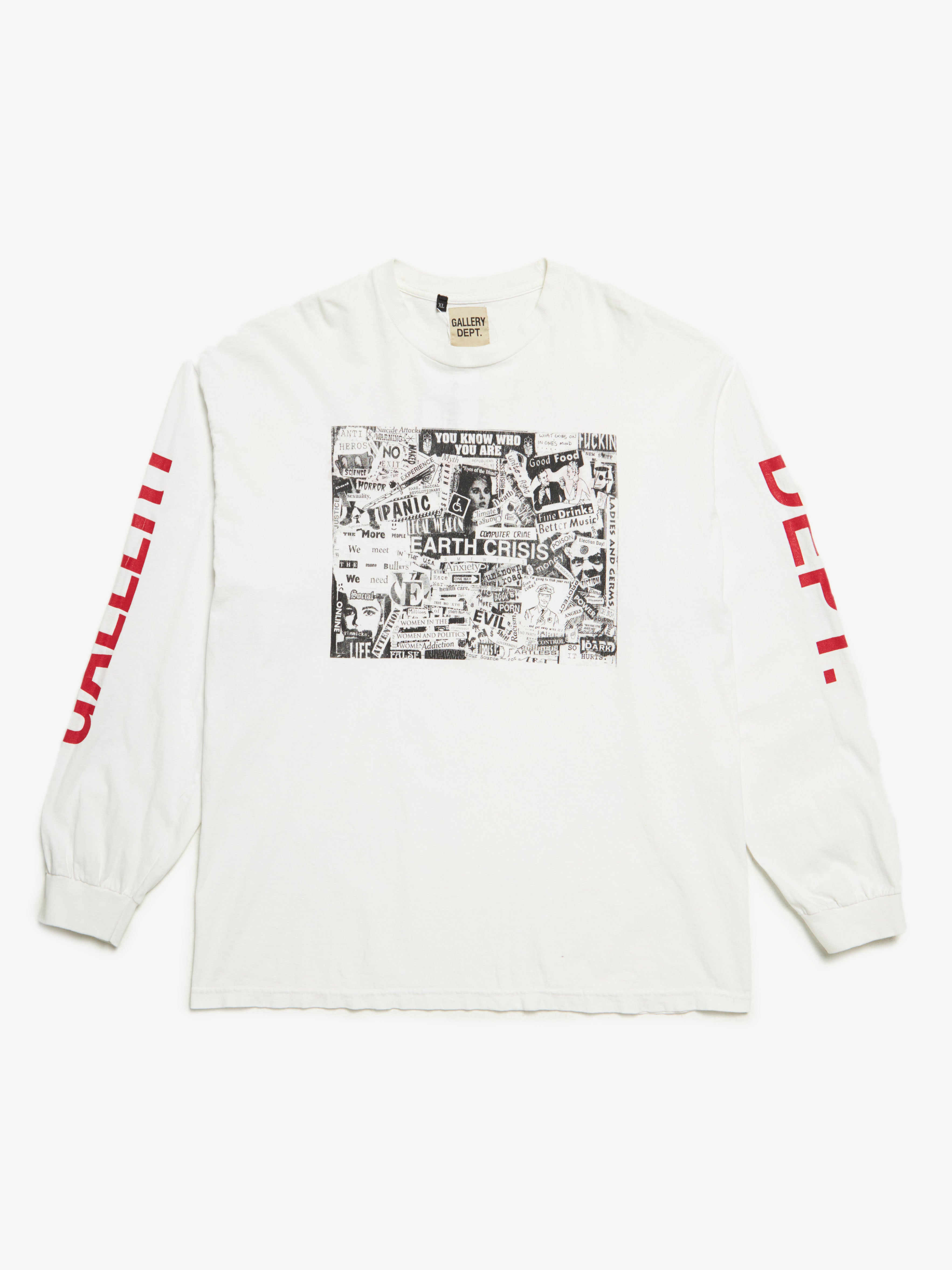 Gallery Dept. Earth Crisis Printed Reversible Longsleeve - White