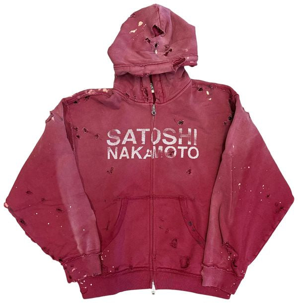 Satoshi Nakamoto Luke Fleece Hoodie 'Burgundy