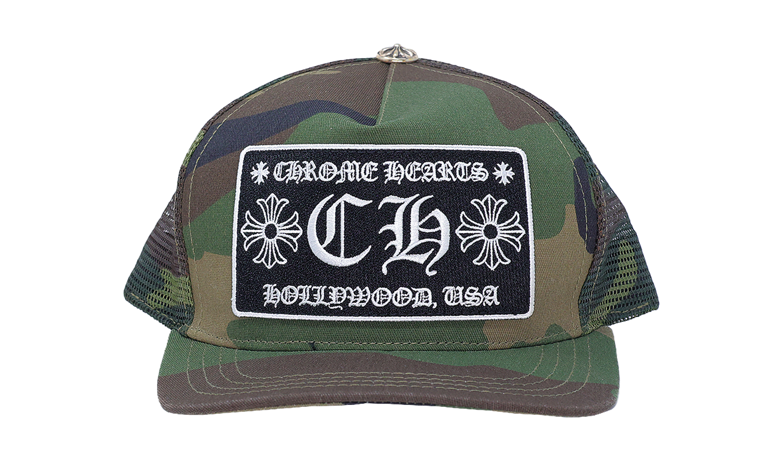 Chrome Hearts CH Hollywood Trucker Hat Camo