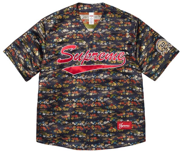 Supreme Floral Jacquard Jersey 'Navy'