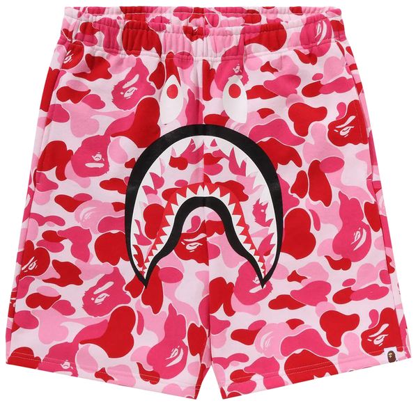 BAPE Shark Camo Shorts – Pink/Red 🦈🌸