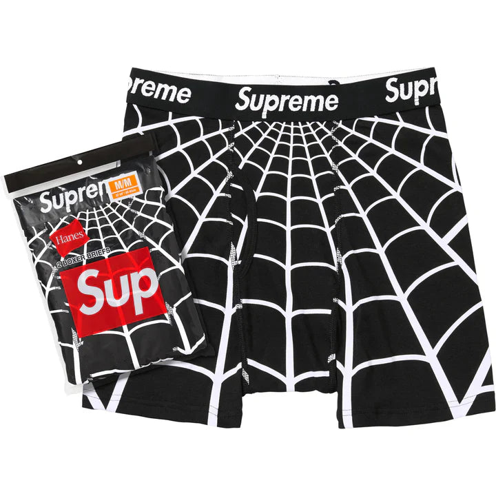 Supreme/Hanes Spiderman Boxer Briefs Black