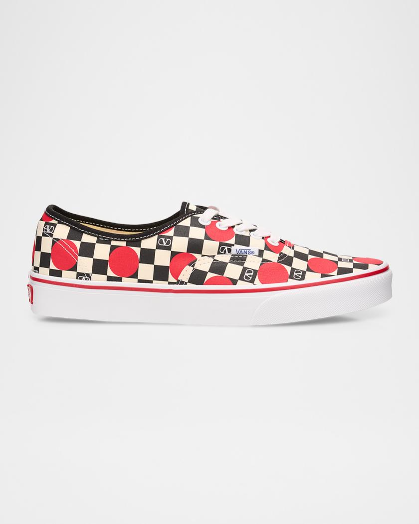 Valentino Garavani
× Vans Men's Authentic Checkerboard Canvas Low-Top sneakers