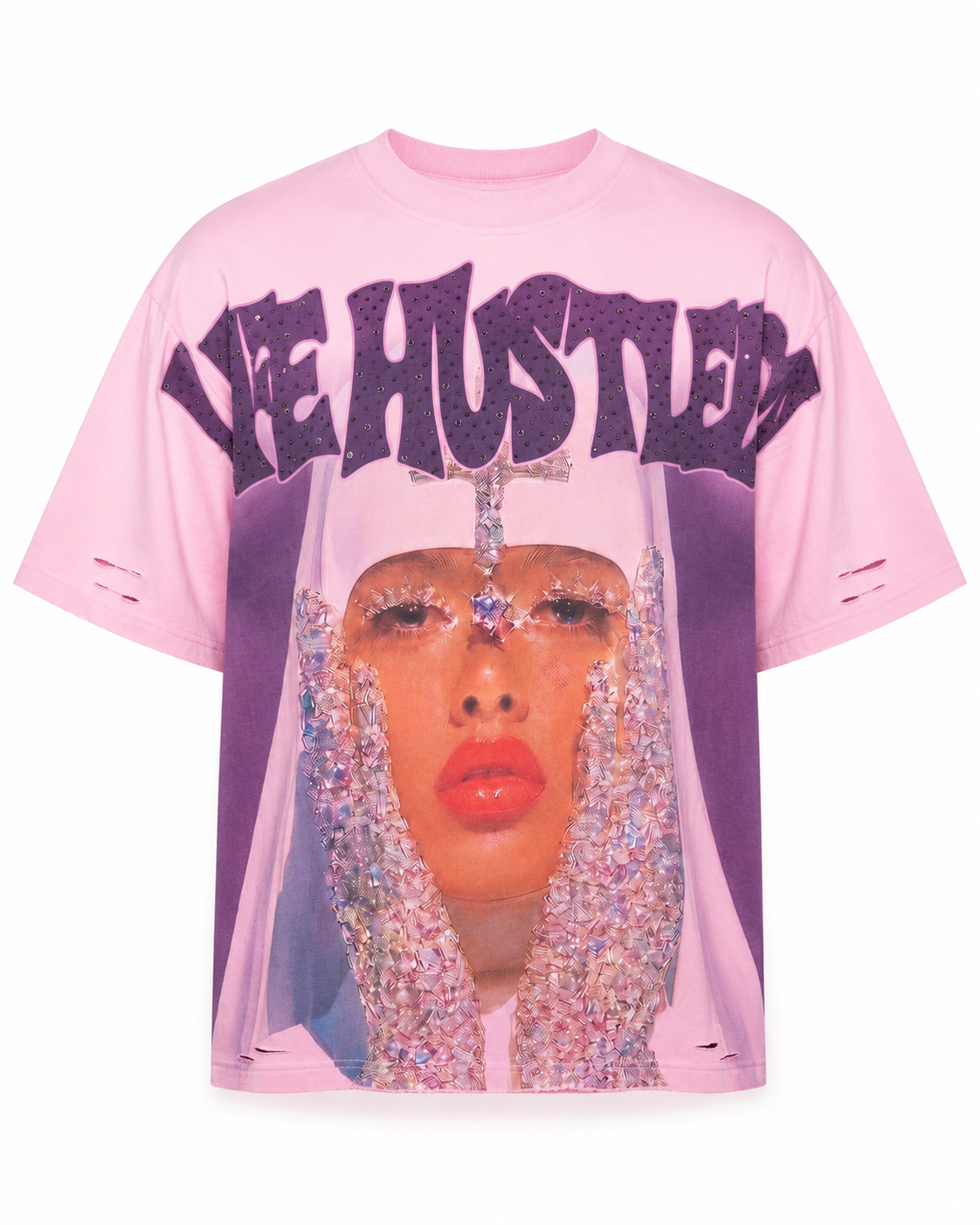 Life Hustlers 'CRYSTAL TEARS' Pink Tee