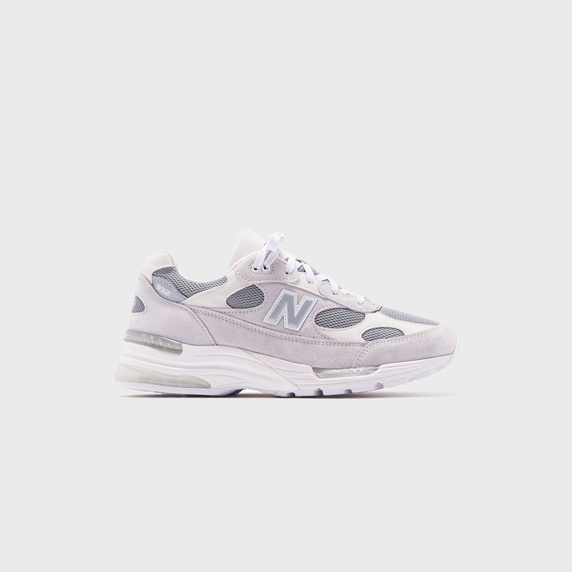 New Balance 992 Made in USA - White / Silver Metalic