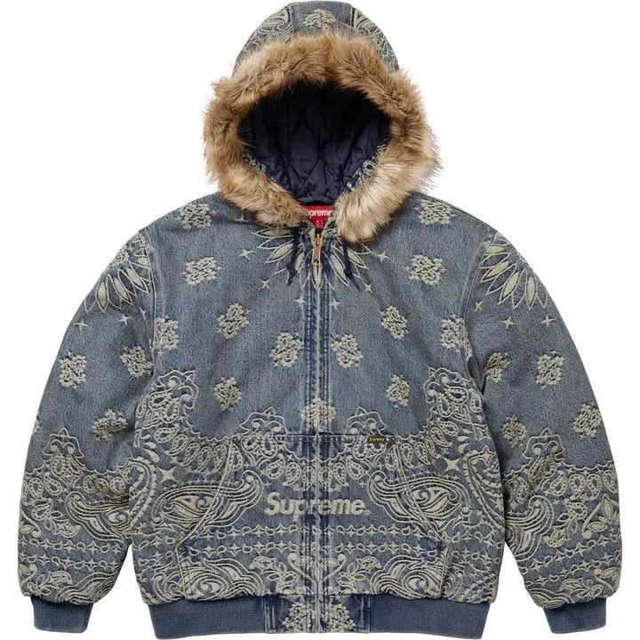 Supreme Jacquard Bandana Denim Jacket