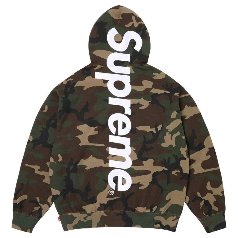Supreme Satin Applique Hoodie (Woodland Camo)